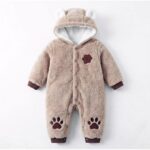 Cozy Bear Fleece Baby Heavy Romper – Unisex